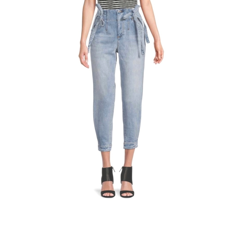 Something Navy Sydney Side Tie Cropped Jeans